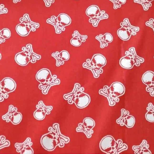 Long - Sleeve Women Dress in Velvet for a Luxurious Winter LookSpooky Cute Dresses & Blouses - Red and White Skulls Print - Made to Order