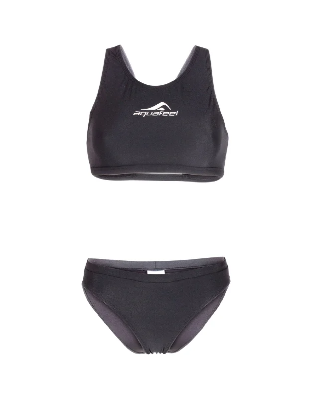 High - performance bikini with quick - drying fabric for active swimmersRacerback Bikini Set - Black