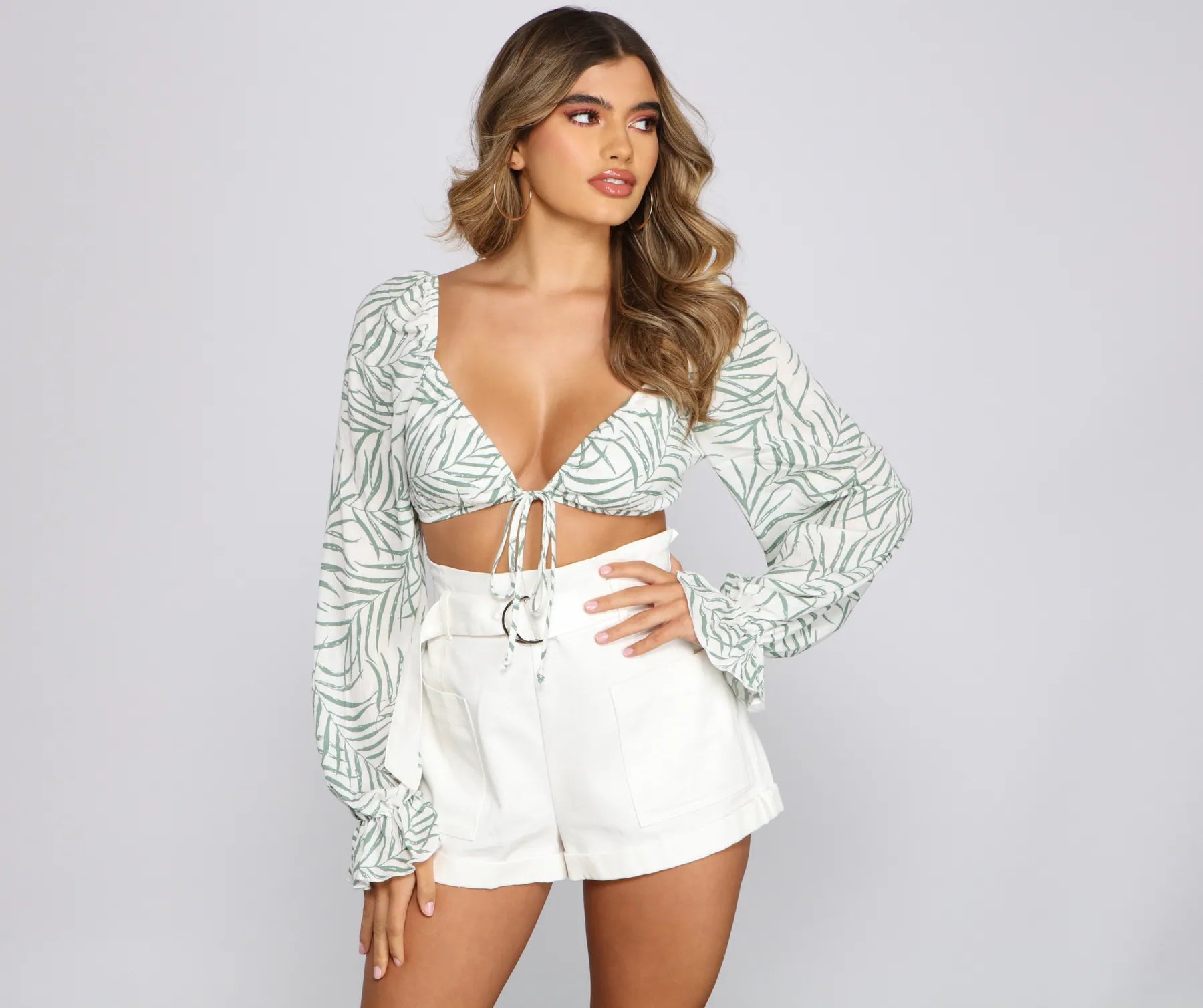 Wrap - Style Women Long Sleeve Top for a Versatile FitDreamy Vacay Vibes Tie-Front Top