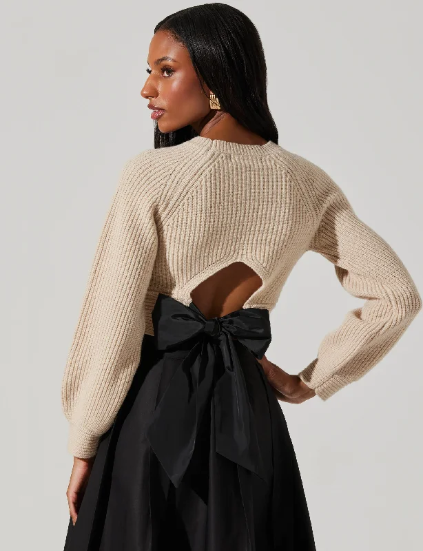 Mock - Neck Women Sweater for a Modern TwistEila Sweater, Cream