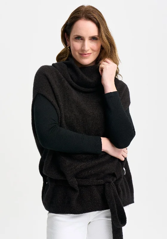 Mock - Neck Women Sweater for a Modern TwistCassie Belted Cape