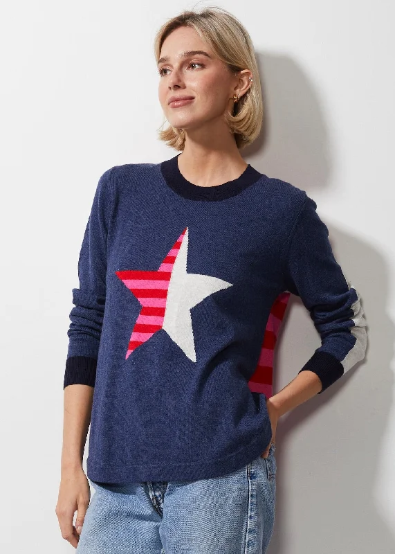 Long - Sleeve Women Sweater with Ribbed CuffsElectric Star Sweater