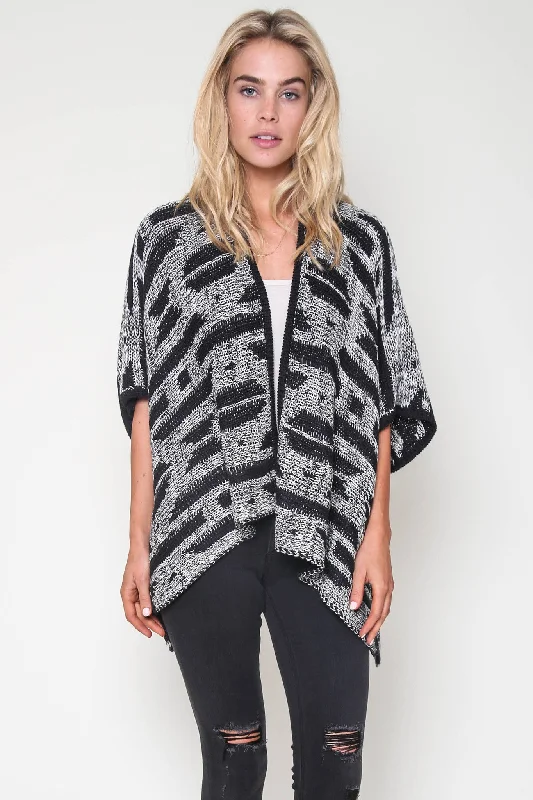 Sequin - Embellished Women Sweater for Special OccasionsMia Reversible Kimono in Noir