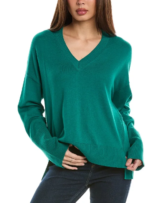 Plus - Size Women Sweater with a Flattering FitHannah Rose High-Low Cashmere-Blend Sweater