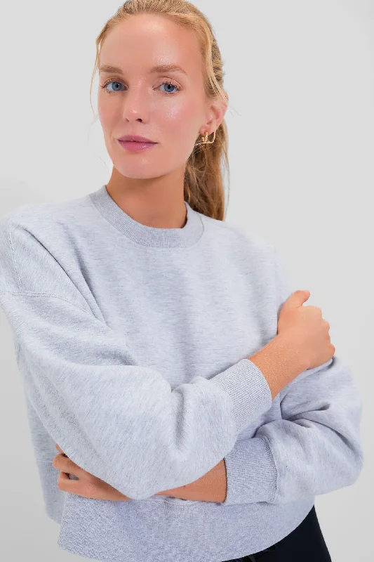 Color - Blocked Women Sweater for a Bold Fashion StatementHeathered Gray Cropped Evans Pullover