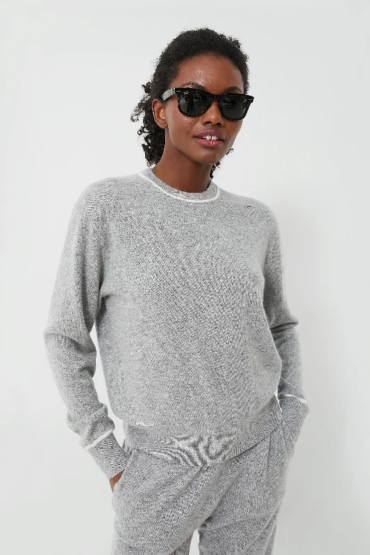 Open - Front Women Sweater for Easy LayeringLong Sleeve Washable Cashmere Crewneck Sweater