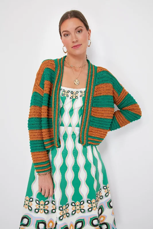 V - Neck Women Sweater to Elongate the NecklineOchre and Emerald Summer Bolero