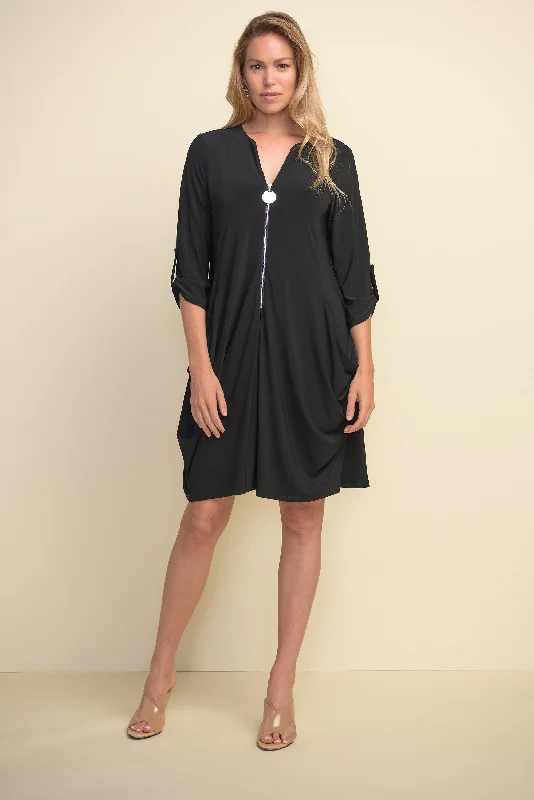 Lightweight Women Sweater for Spring and FallJoseph Ribkoff Relaxed Fit, Zip Front Dress