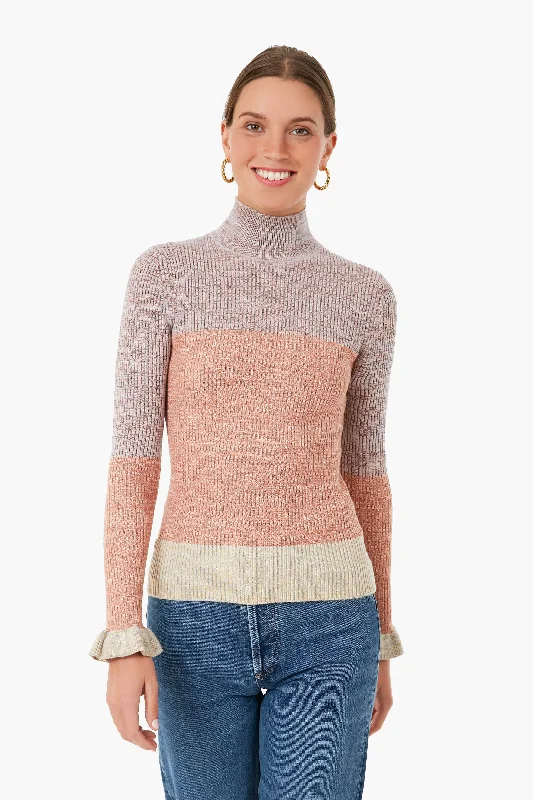 Sequin - Embellished Women Sweater for Special OccasionsSeurat Violette Turtleneck