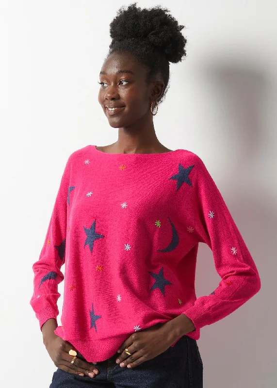 Open - Front Women Sweater for Easy LayeringStarry Night Sweater