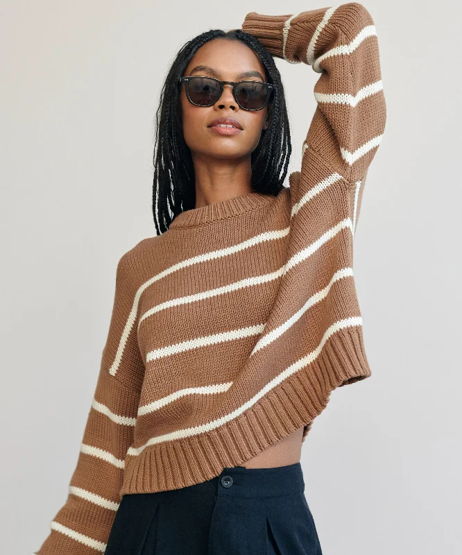 Long - Sleeve Women Sweater with Ribbed CuffsChloe Crewneck