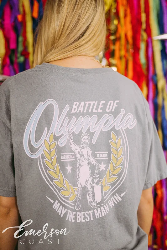 Ringer T Shirt Women with Retro - Inspired StripesAlpha Xi Delta Battle of Olympia Tee