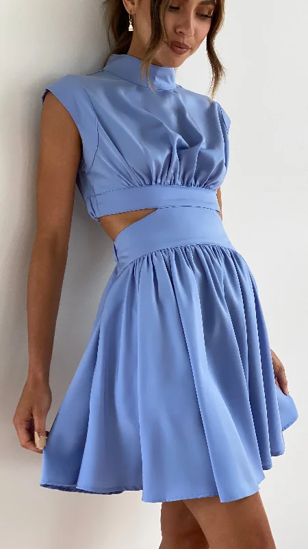 Off - the - Shoulder Women Dress for a Romantic and Feminine LookOff - the - Shoulder Women Dress for a Romantic and Feminine LookBeatrice Mini Dress - Blue