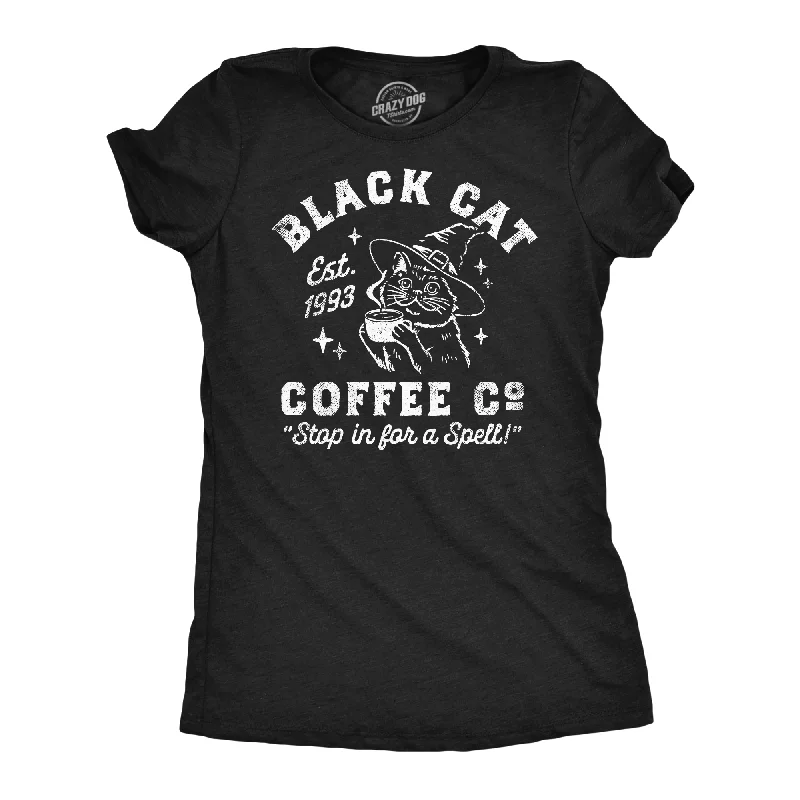 Sequined Women T Shirt for a Sparkly Night OutBlack Cat Coffee Co Women's T Shirt