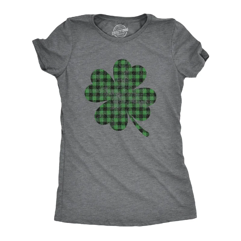 Plus Size Women T Shirt for a Comfortable and Flattering FitBuffalo Plaid Shamrock Women's T Shirt