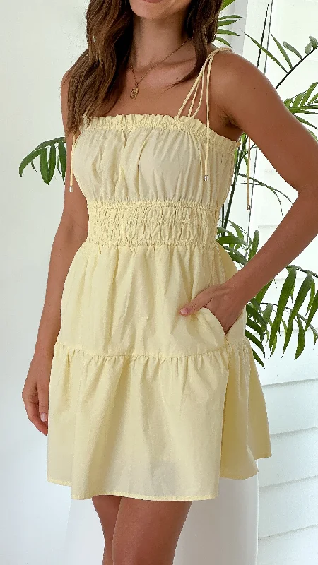 Shift Women Dress with a Simple and Classic Design for Everyday WearShift Women Dress with a Simple and Classic Design for Everyday WearCely Mini Dress - Yellow