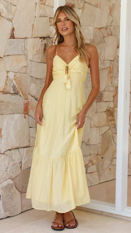 Mini Women Dress with a Short Hem for a Young and Trendy StyleMini Women Dress with a Short Hem for a Young and Trendy StyleDabney Maxi Dress - Soft Yellow