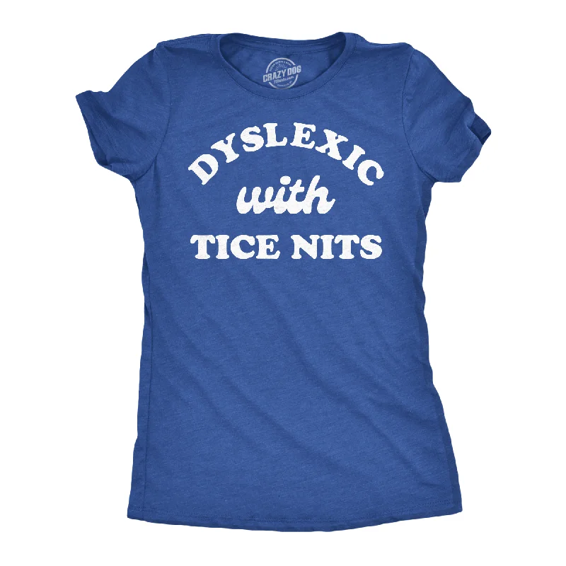 Ringer T Shirt Women with Retro - Inspired StripesDyslexic With Nice Tits Women's T Shirt