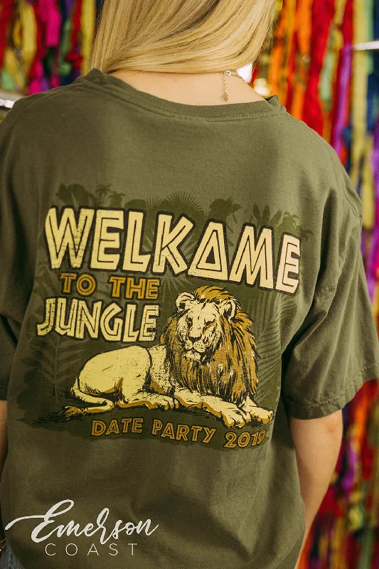 Embroidered Women T Shirt with Intricate DetailsKappa Delta Jungle Date Party Tee