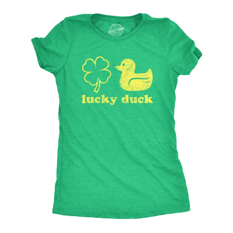 Sleeveless Women T Shirt for Summer ComfortLucky Duck Clover Women's T Shirt