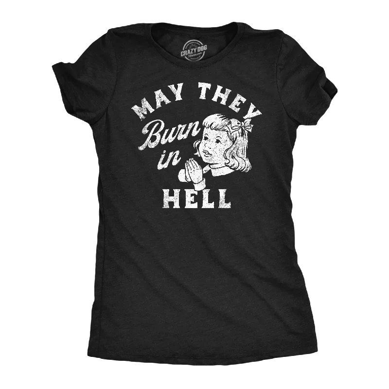 Puff Sleeve Women T Shirt for a Fashion - Forward LookMay They Burn In Hell Women's T Shirt