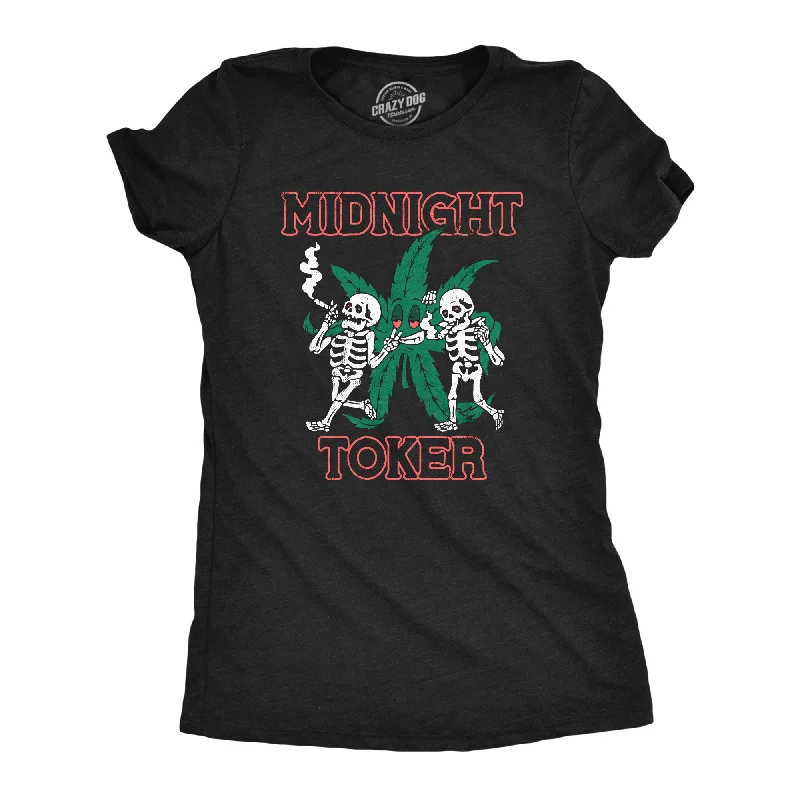 Embroidered Women T Shirt with Intricate DetailsMidnight Toker Women's T Shirt