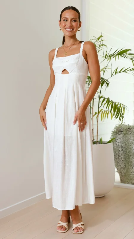 Backless Women Dress for a Sexy and Alluring Look at Evening EventsBackless Women Dress for a Sexy and Alluring Look at Evening EventsShaylee Maxi Dress - White