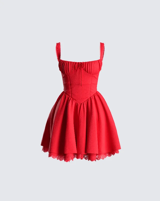 Shift Women Dress with a Simple and Classic Design for Everyday WearShift Women Dress with a Simple and Classic Design for Everyday WearBrit Red Poplin Mini Dress