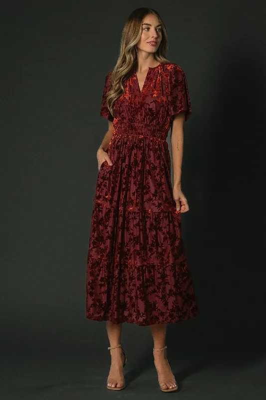 Off - the - Shoulder Women Dress for a Romantic and Feminine LookOff - the - Shoulder Women Dress for a Romantic and Feminine LookBronwyn Velvet Dress | Rust