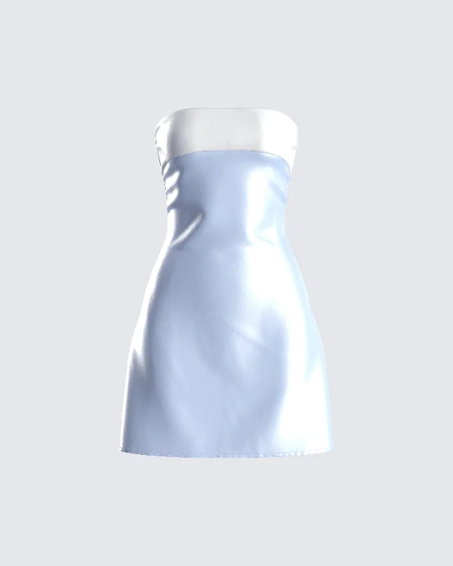 Shift Women Dress with a Simple and Classic Design for Everyday WearShift Women Dress with a Simple and Classic Design for Everyday WearNivi Blue Banded Satin Mini Dress