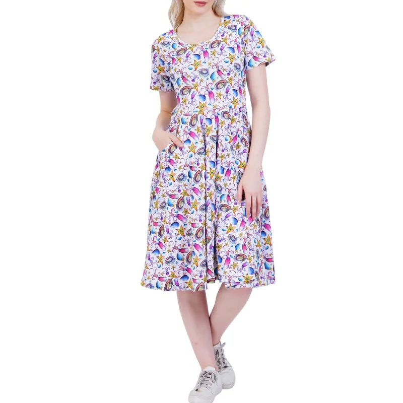 Mini Women Dress with a Short Hem for a Young and Trendy StyleMini Women Dress with a Short Hem for a Young and Trendy StyleSea Life Twirl Dress