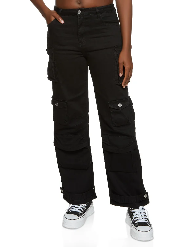 Stretch women jeans for enhanced mobility and comfortStraight Leg Cargo Jeans