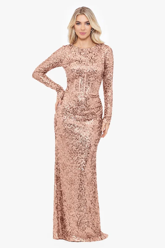 Empire Waist Women Dress to Accentuate the Bust and Conceal the WaistEmpire Waist Women Dress to Accentuate the Bust and Conceal the WaistBetsy and Adam Sequin Corset "Elsie" Dress A26221