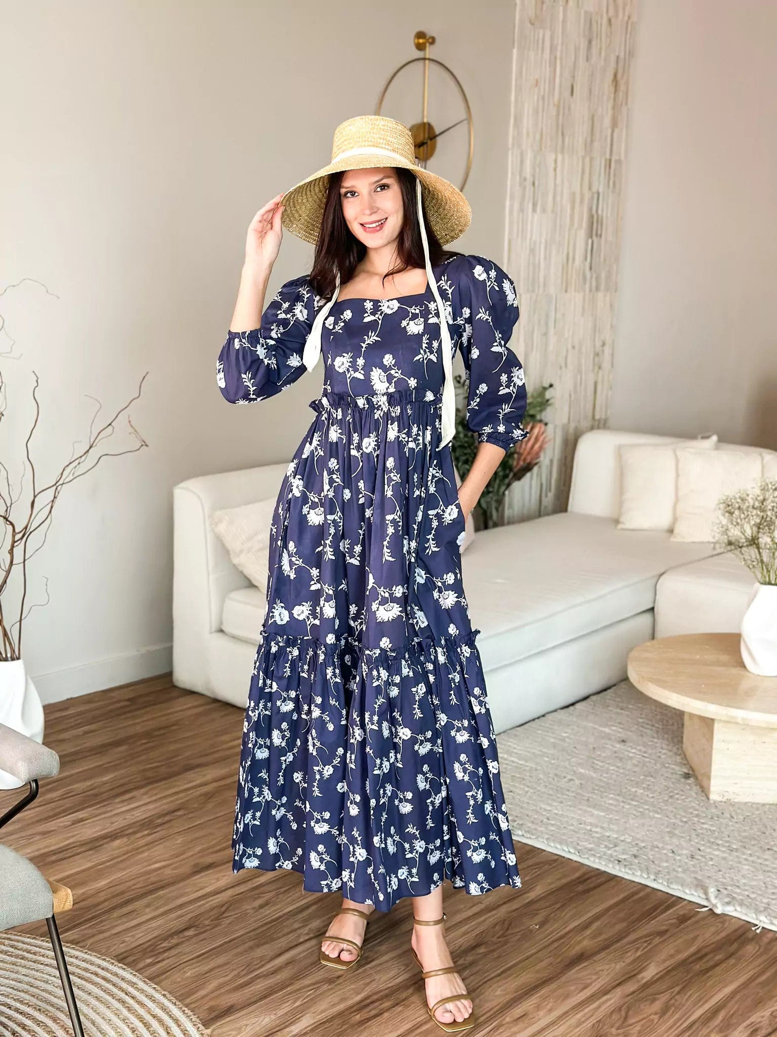 Maxi Women Dress with Floral Print for a Bohemian VibeMaxi Women Dress with Floral Print for a Bohemian VibeBlewett Cotton Dress