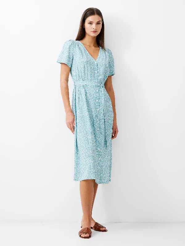 Shift Women Dress with a Simple and Classic Design for Everyday WearShift Women Dress with a Simple and Classic Design for Everyday WearBreya Button Midi Dress