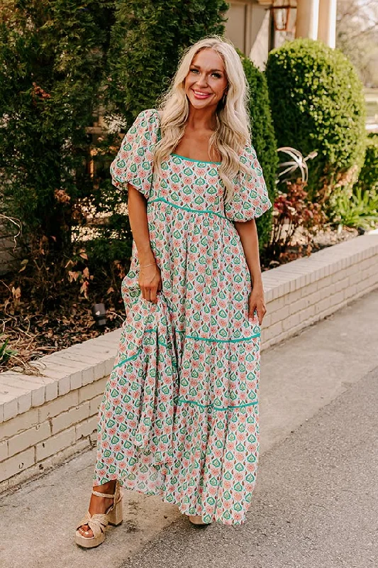 Mermaid - Style Women Dress with a Fitted Silhouette for Special OccasionsMermaid - Style Women Dress with a Fitted Silhouette for Special OccasionsCarefree Moment Maxi Dress in Jade