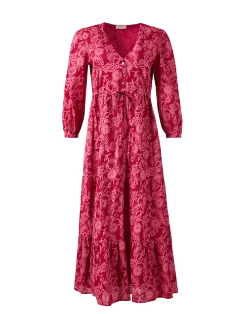 Lace - Embellished Women Dress for an Elegant and Sophisticated AppearanceLace - Embellished Women Dress for an Elegant and Sophisticated AppearanceCastor Pink Print Dress