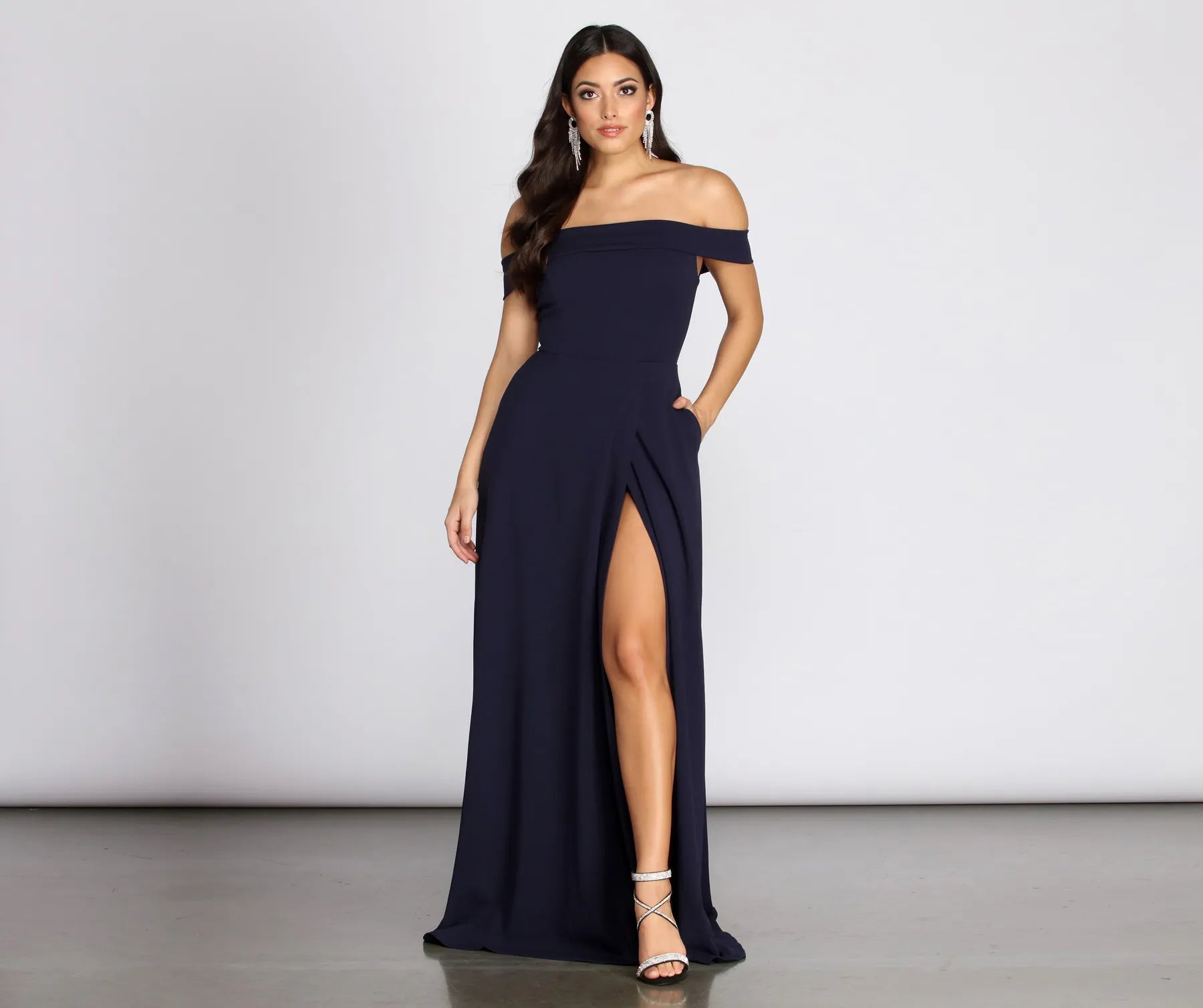 Pleated Women Dress with a Timeless and Elegant TexturePleated Women Dress with a Timeless and Elegant TextureCourtney Formal Crepe A-Line Dress