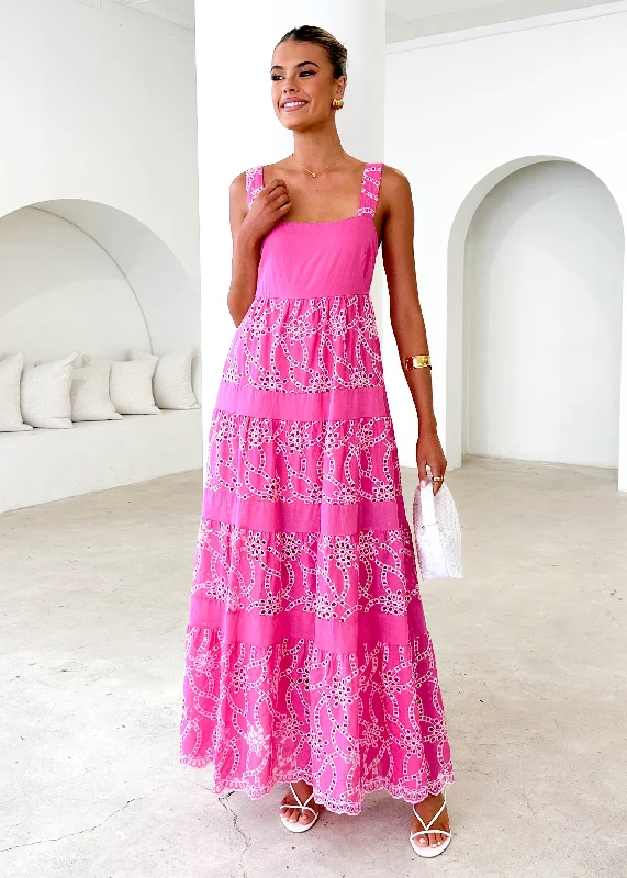 Ball Gown Women Dress with a Full Skirt for a Princess - like LookBall Gown Women Dress with a Full Skirt for a Princess - like LookFiori Maxi Dress - Pink Anglaise