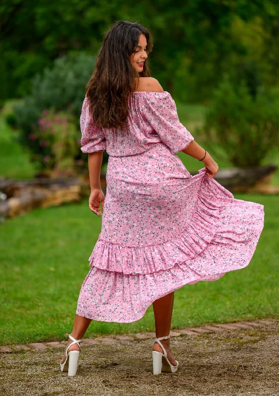 Ball Gown Women Dress with a Full Skirt for a Princess - like LookBall Gown Women Dress with a Full Skirt for a Princess - like LookFlaminga Rose Pink Dress