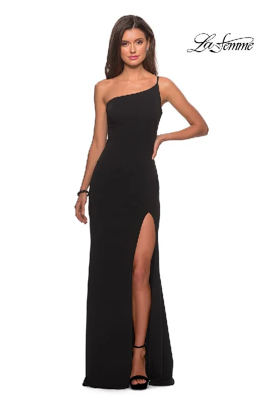 Pleated Women Dress with a Timeless and Elegant TexturePleated Women Dress with a Timeless and Elegant TextureLa Femme Long One Shoulder Dress 28176