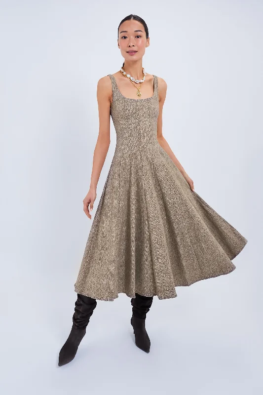 Little Black Women Dress with Sequins for a Glamorous Night OutLittle Black Women Dress with Sequins for a Glamorous Night OutMocha Herringbone Wells Dress