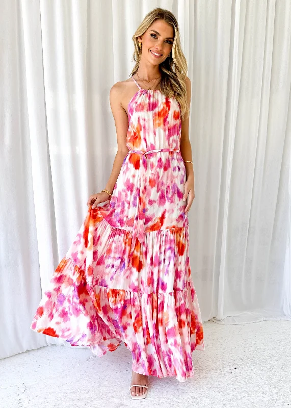 Ball Gown Women Dress with a Full Skirt for a Princess - like LookBall Gown Women Dress with a Full Skirt for a Princess - like LookOteme Maxi Dress - Pink Splash