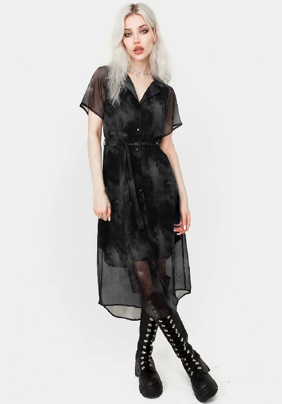 Mermaid - Style Women Dress with a Fitted Silhouette for Special OccasionsMermaid - Style Women Dress with a Fitted Silhouette for Special OccasionsTempest Midi Tie Waist Shirt Dress