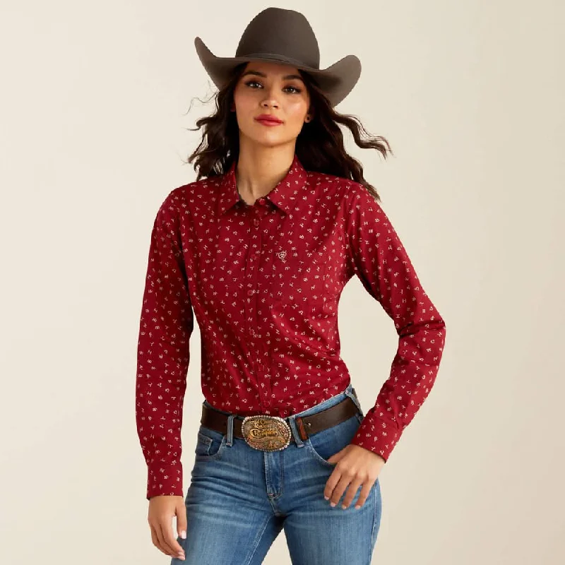 Long Sleeve Women T Shirt for Cooler WeatherAriat 10052790 Women's Kirby Stretch Western Shirt