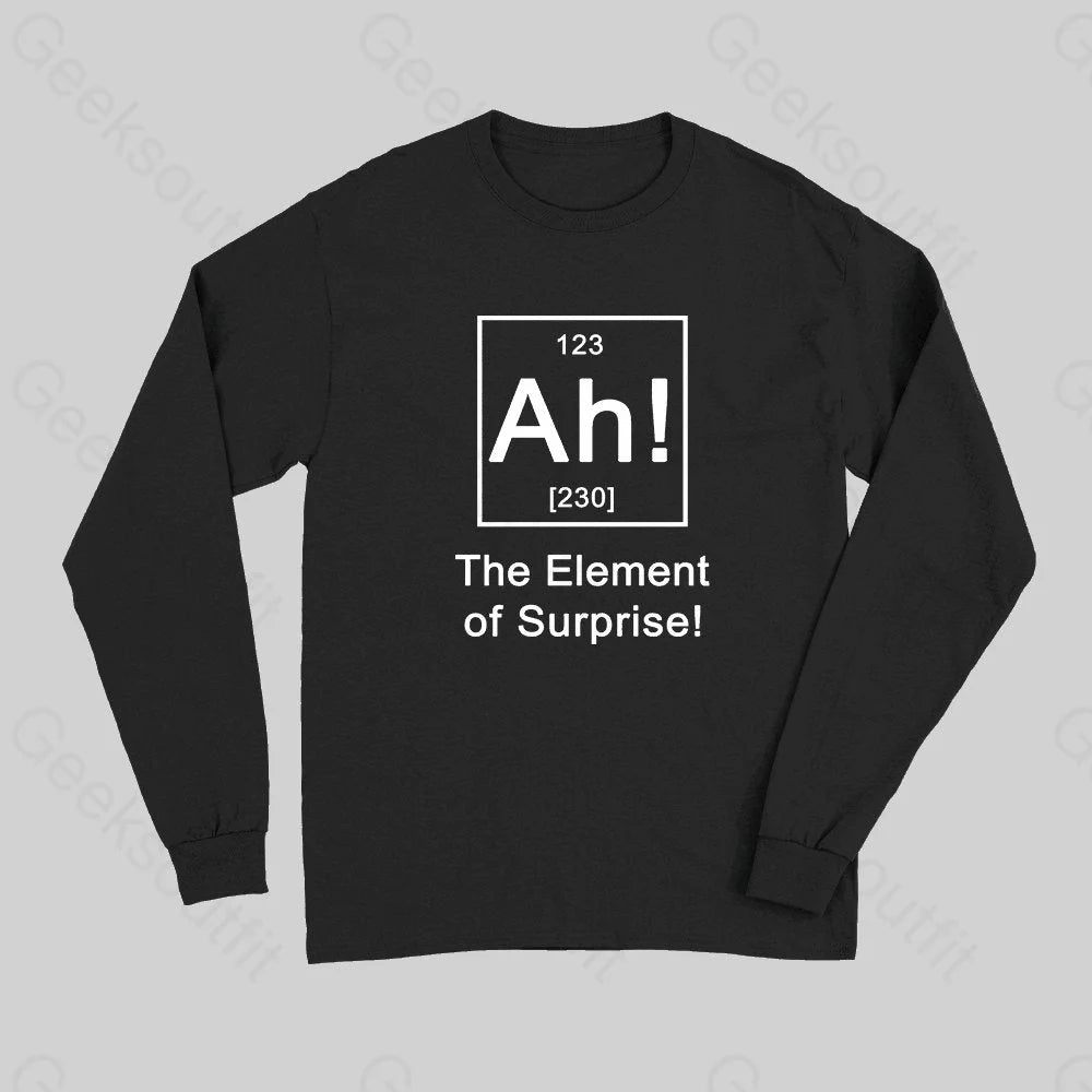 Distressed Women T Shirt with a Laid - Back AestheticAh! The element of surprise! Long Sleeve T-Shirt