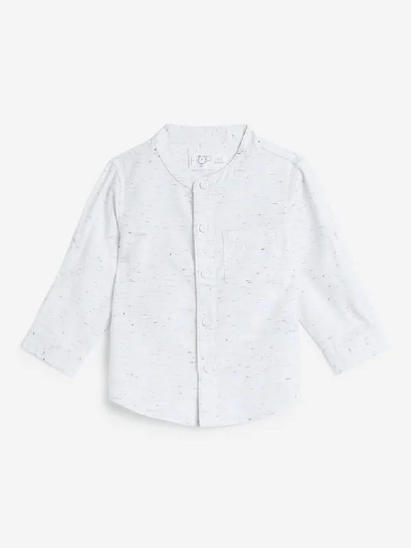 Baby HOP White Brushstroke Print Shirt