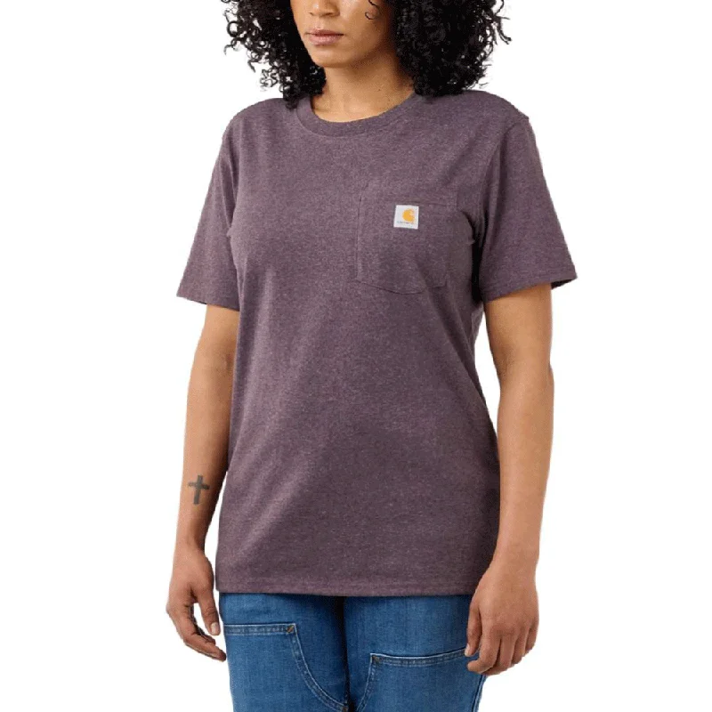 Striped Women T Shirt in a Classic PatternCarhartt 103067 Women's Loose Fit Heavyweight Short Sleeve K87 Pocket T-Shirt