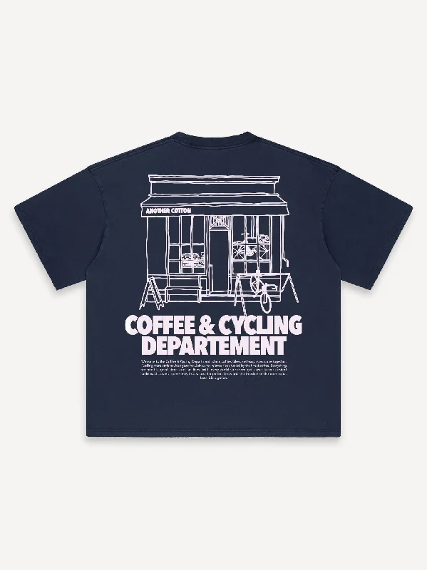 Graphic Print Women T Shirt for a Trendy StatementCoffee & Cycling Oversized T-Shirt