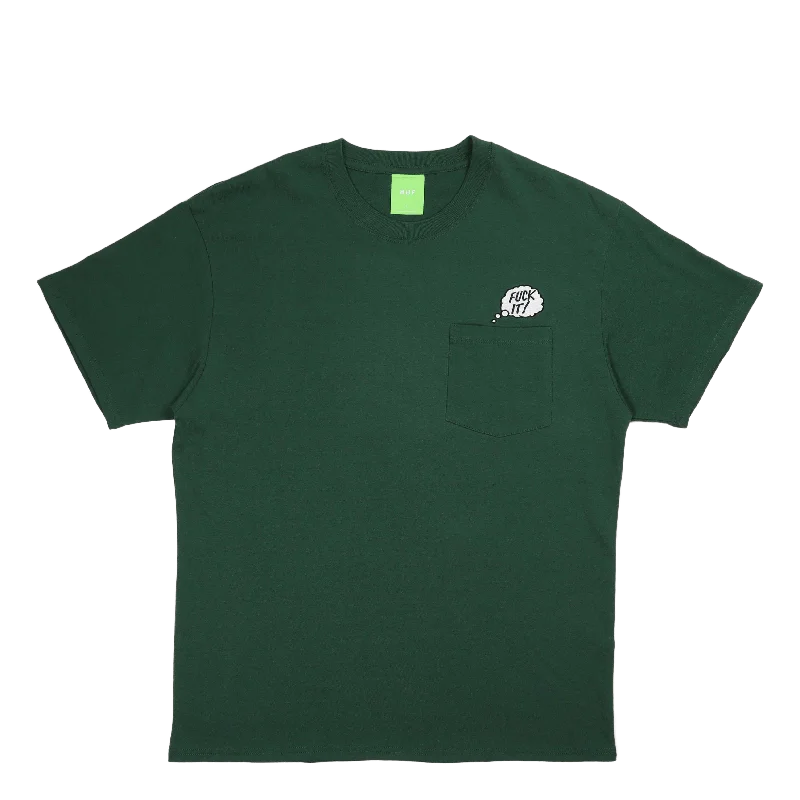 Embroidered Women T Shirt with Intricate DetailsIn The Pocket S/s Tee Forest Green